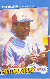 1988 Fleer Exciting Stars Baseball Cards       031      Tim Raines